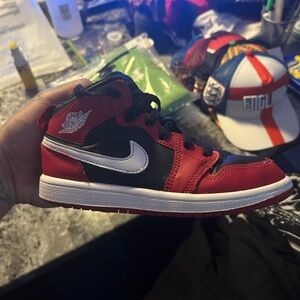 Nike Red and Black Sneakers with White Swoosh